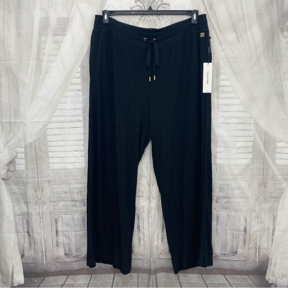 Calvin Klein Black Wide Leg Pants